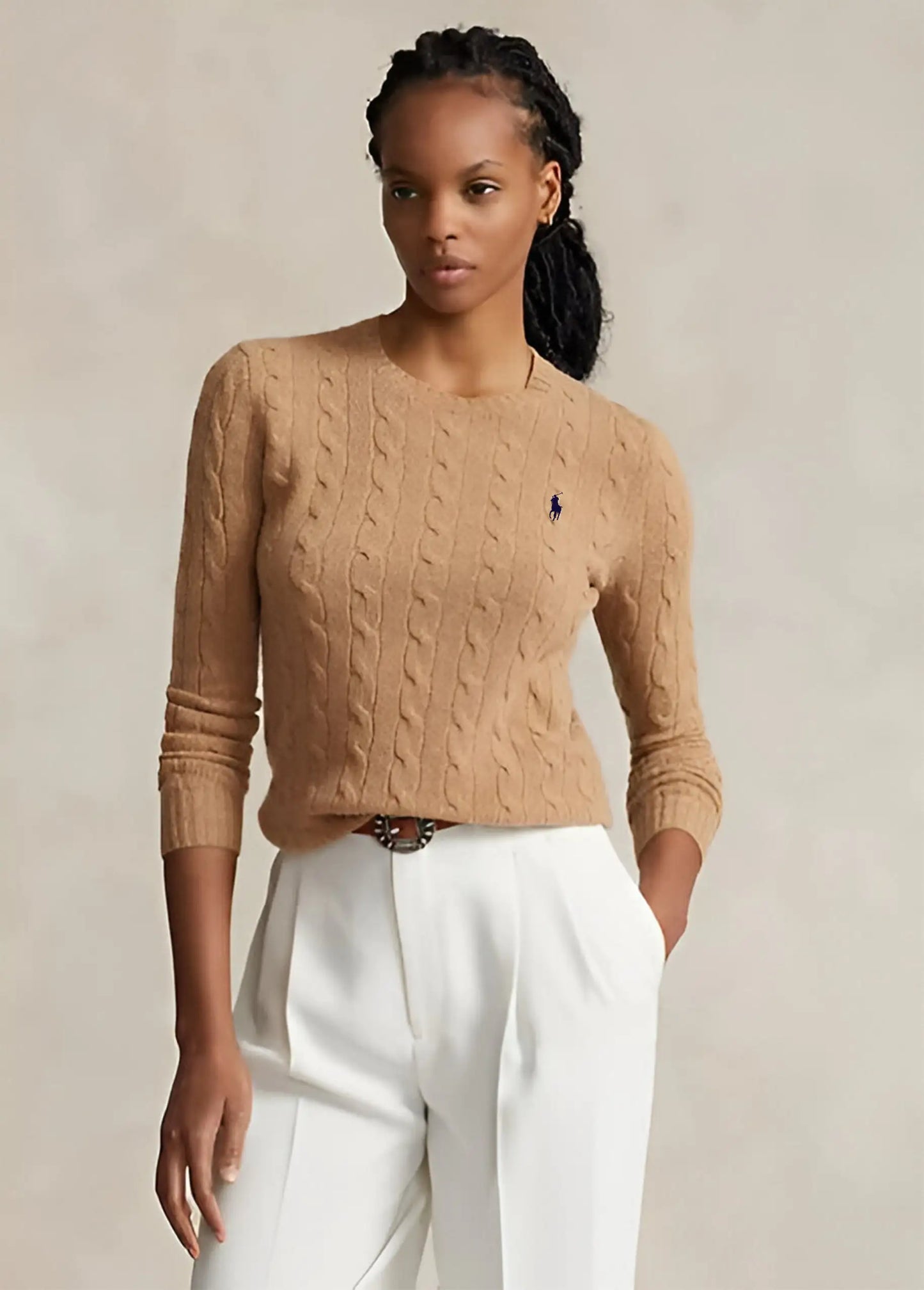 Cable-Knit Cotton Sweater