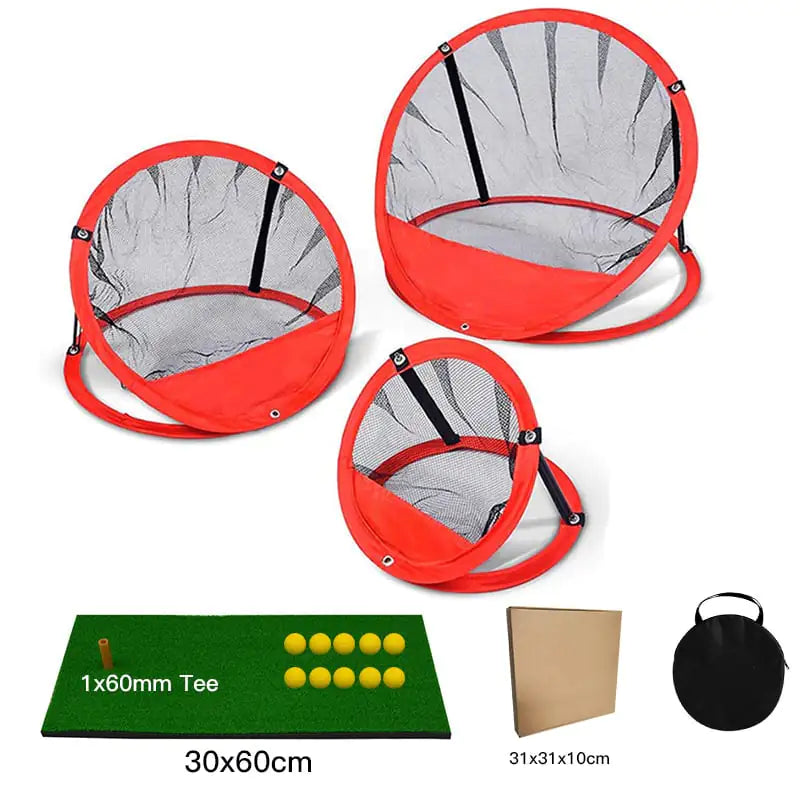 3-Piece Practice Golf Net Set for Indoor & Outdoor