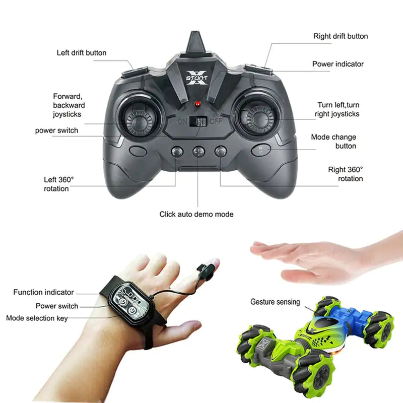 Ghito | 4WD RC Stunt Car 2.4G Radio Remote Control