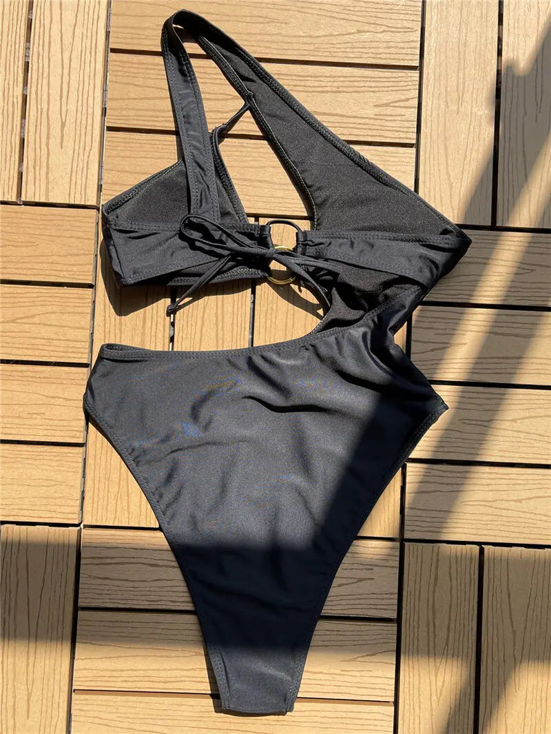 2023 Hollow Swimwear Women Skinny One Piece Swimsuit