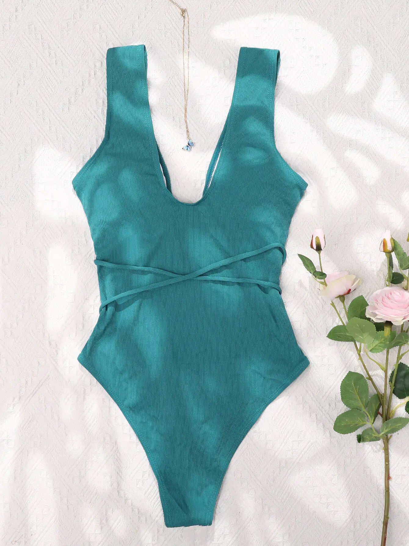 Hollow One-Piece Swimwear