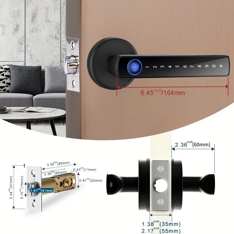 Smart Fingerprint Door Lock Handle