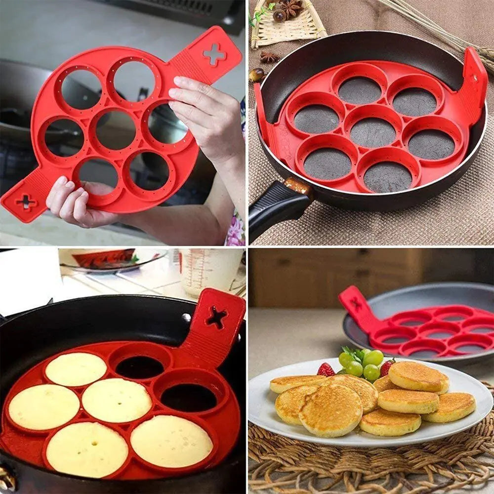 Pancake Maker with 7 Cavity Round